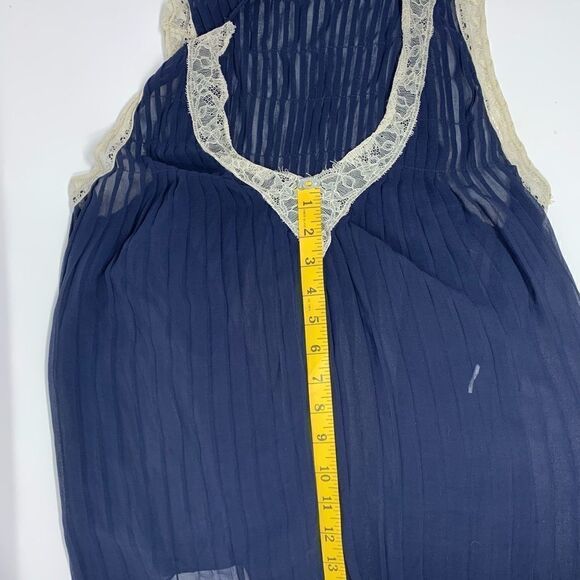 Zara navy silk sheer tank Size S - Picture 9 of 9